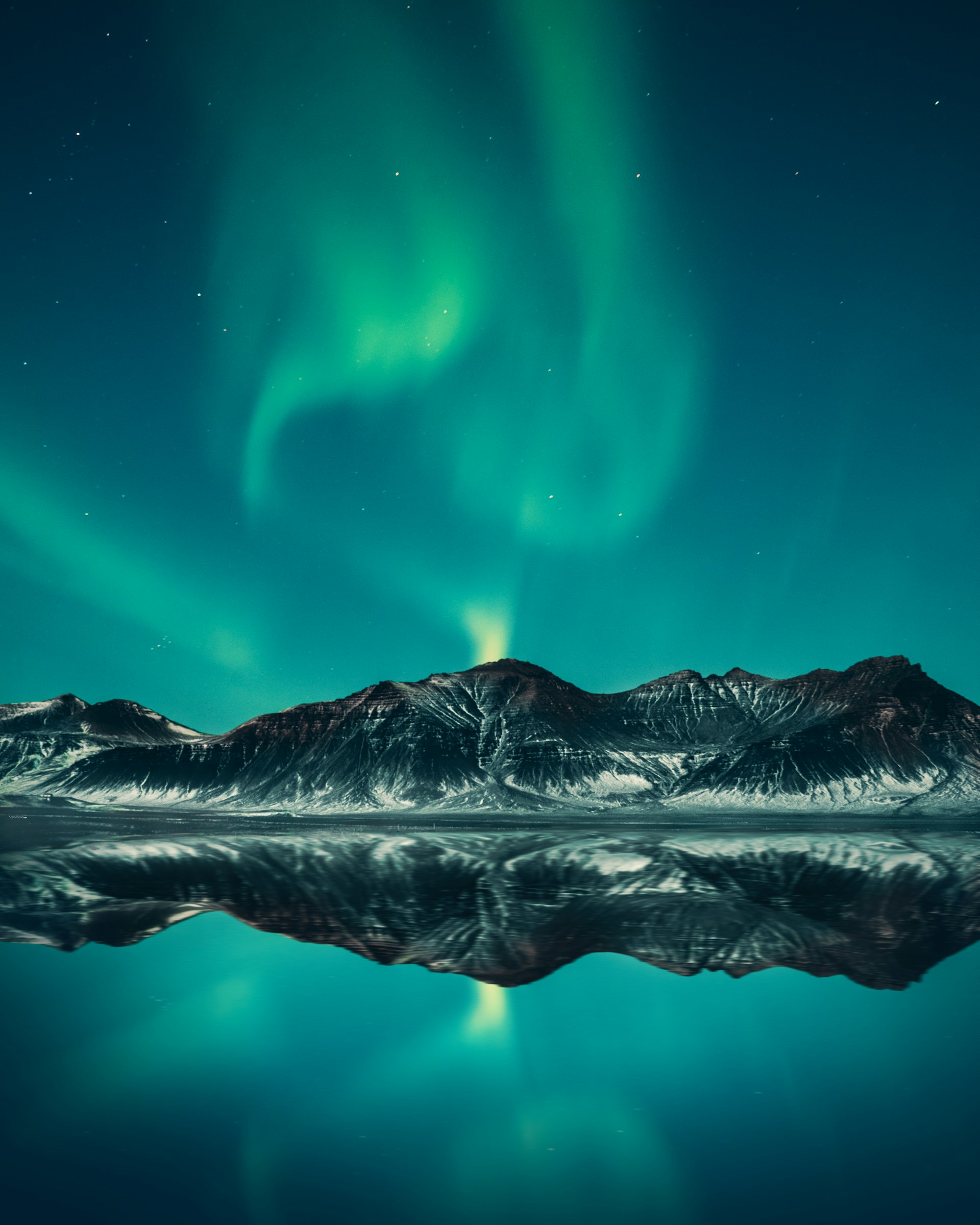 Northern lights over NeoCore, Athabasca Basin