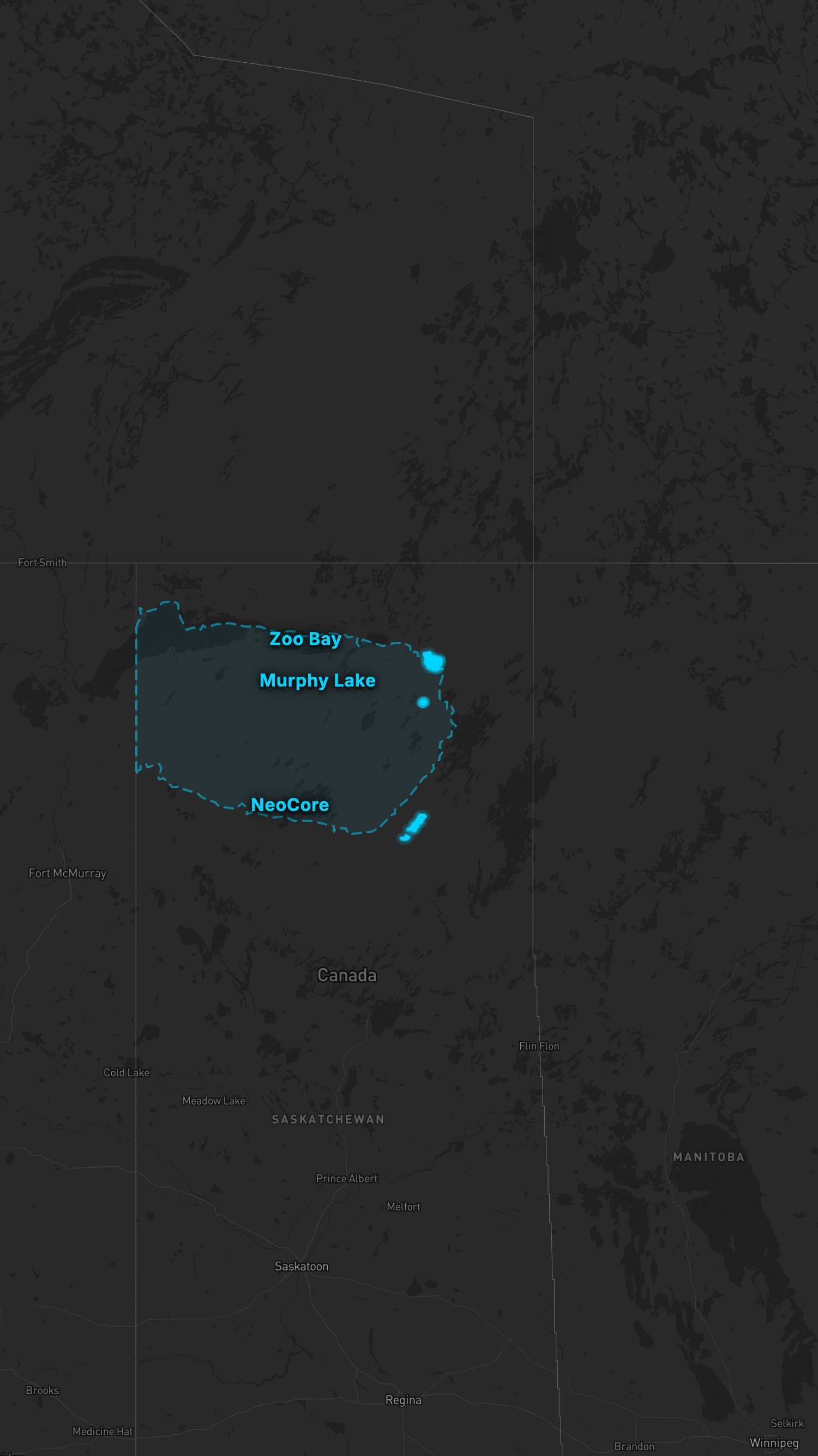 Athabasca Basin with UraniumX properties