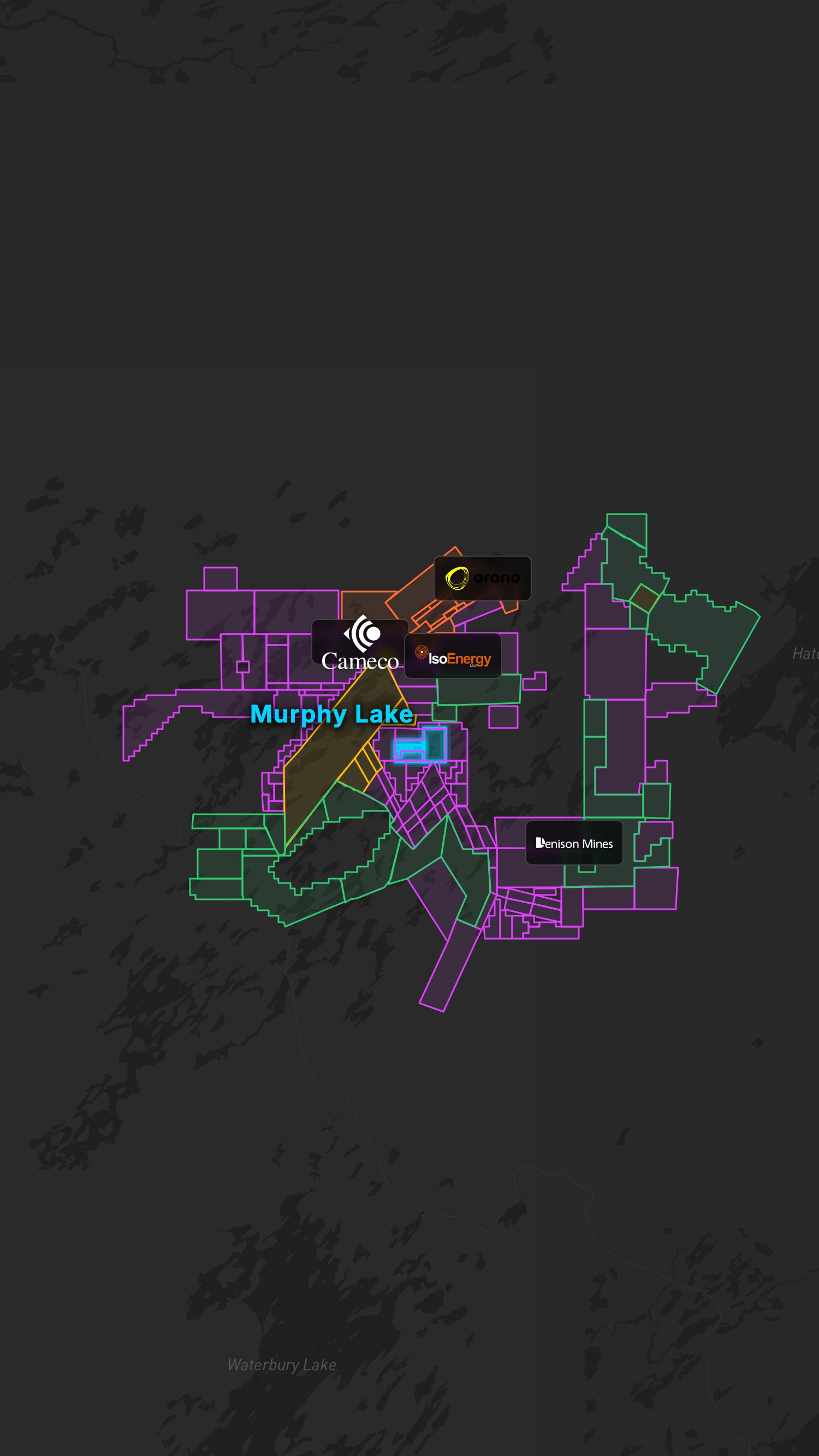 Murphy Lake claims with neighbor boundaries