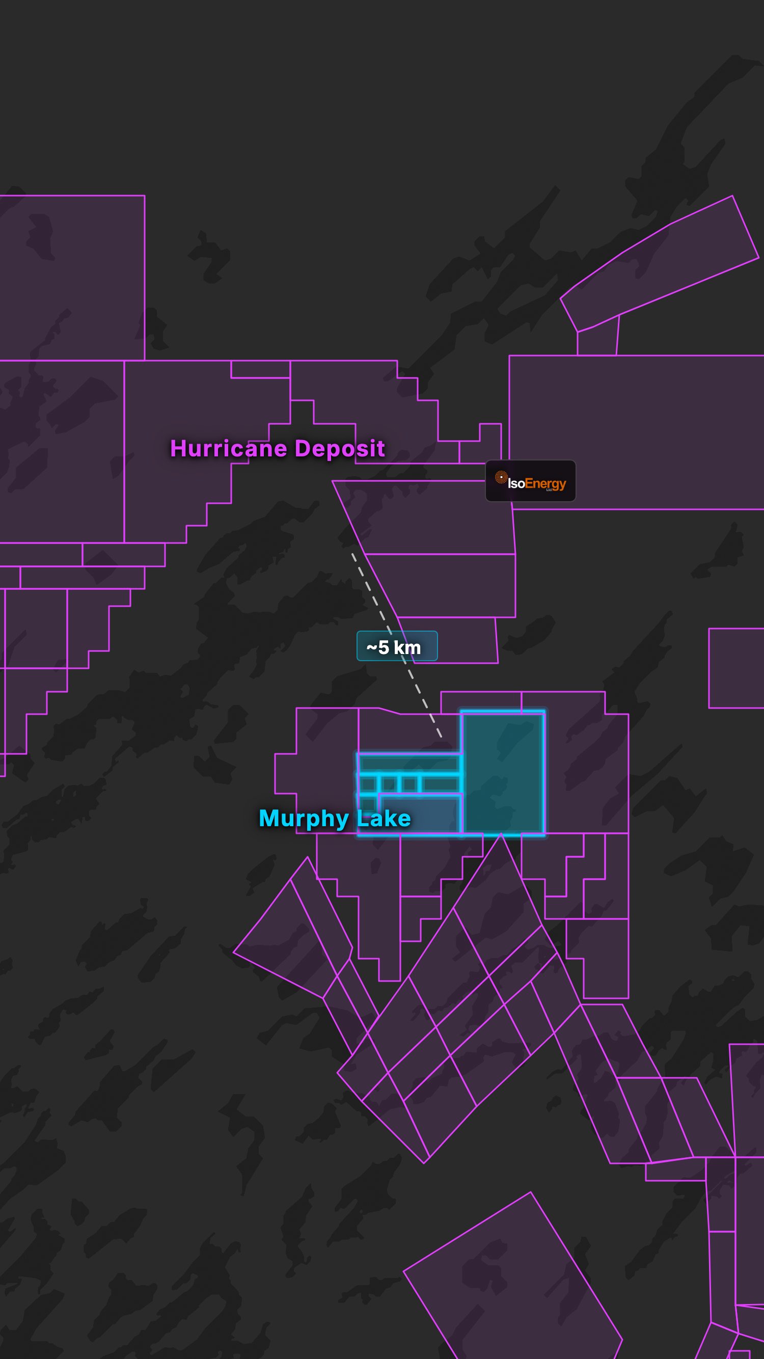 Hurricane deposit 5km from Murphy Lake