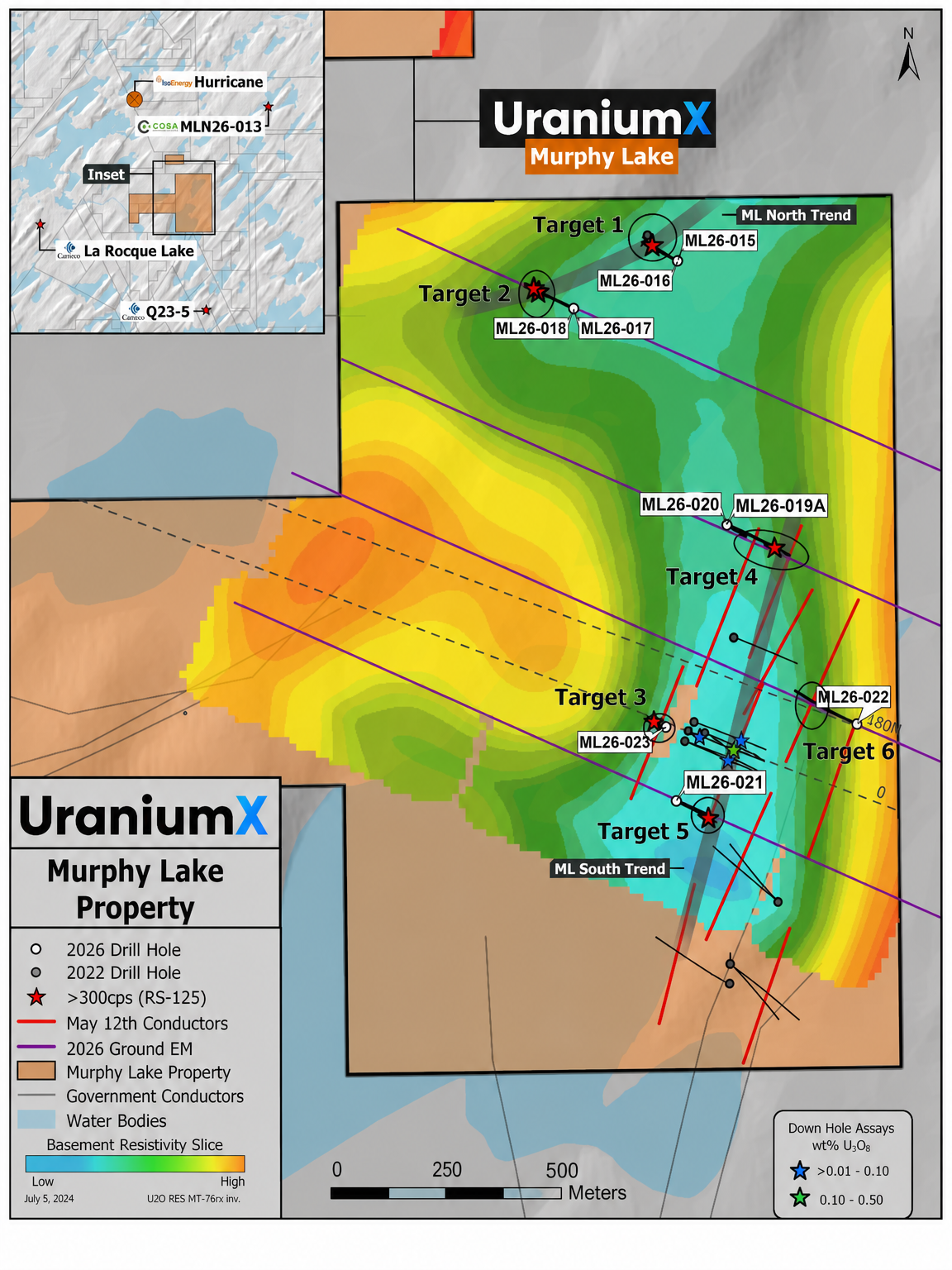 Murphy Lake 2026 Drill Program — target areas and drillhole locations